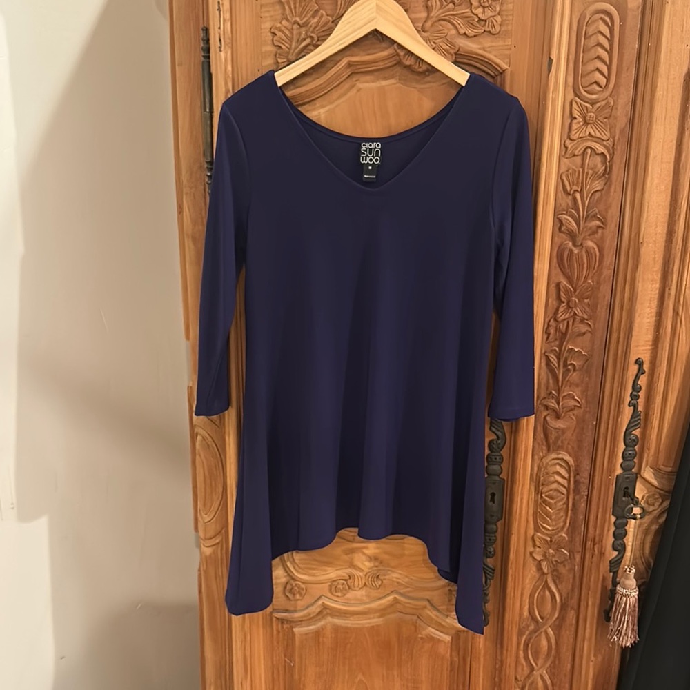 CLARA SUNWOO Deep purple Tunic Top